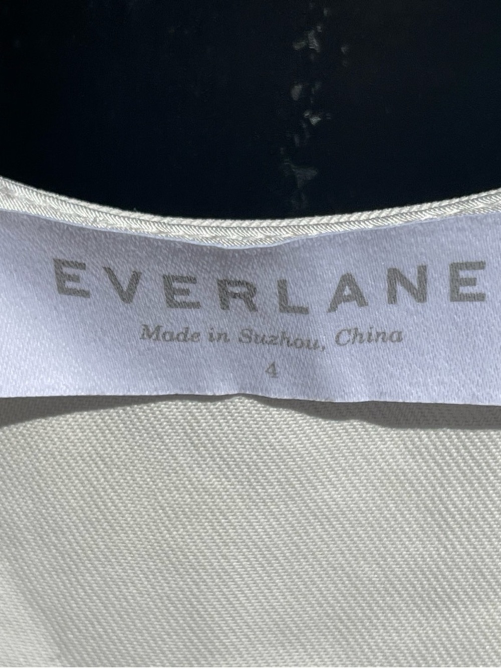 Everlane Creamy White V-Neck Slip Dress, Classic, Minimalist, versatile, 4 - Picture 7 of 9